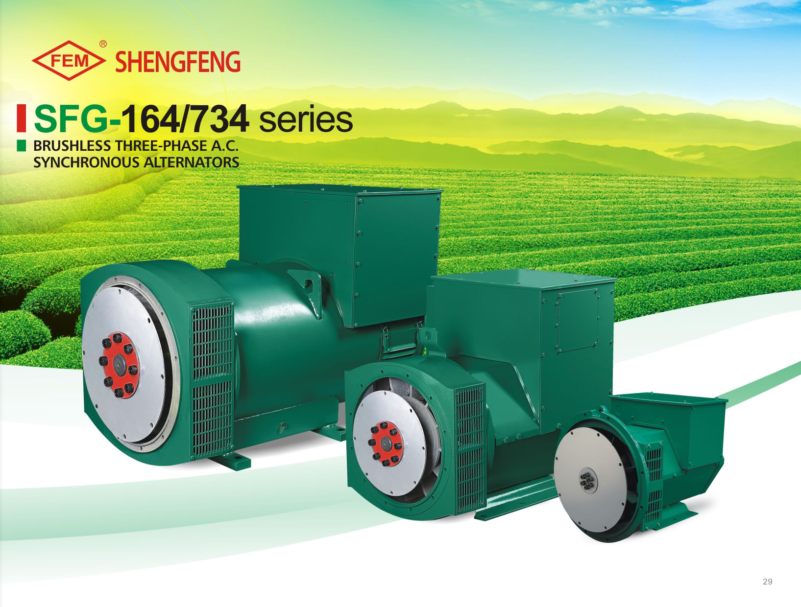 SFG Series Brushless Three-phase A.C.Sychronous Generators
